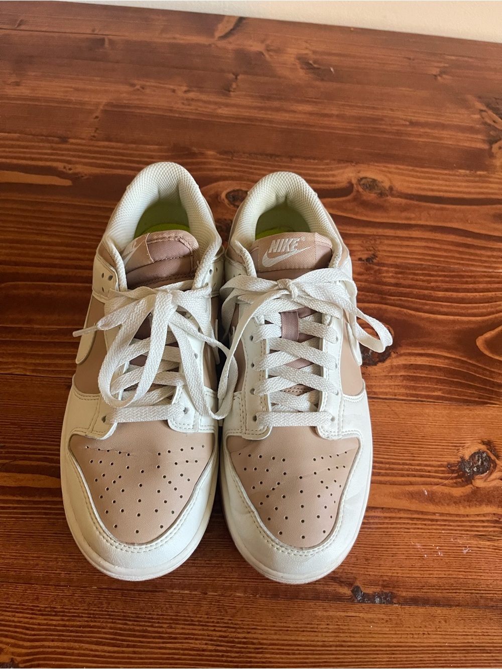 Nike Women’s Dunks in Beige and White